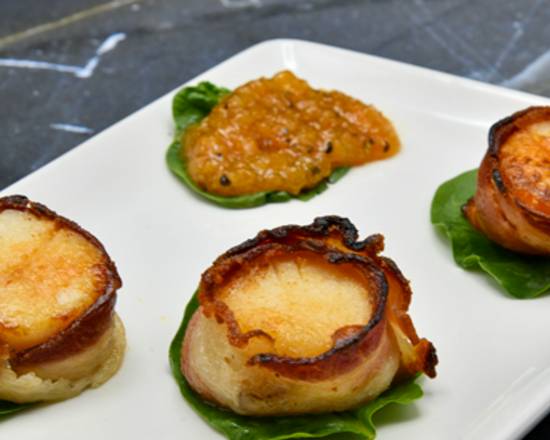 Order Add (2) Bacon Wrapped Sea Scallops food online from Morton The Steakhouse store, Atlanta on bringmethat.com