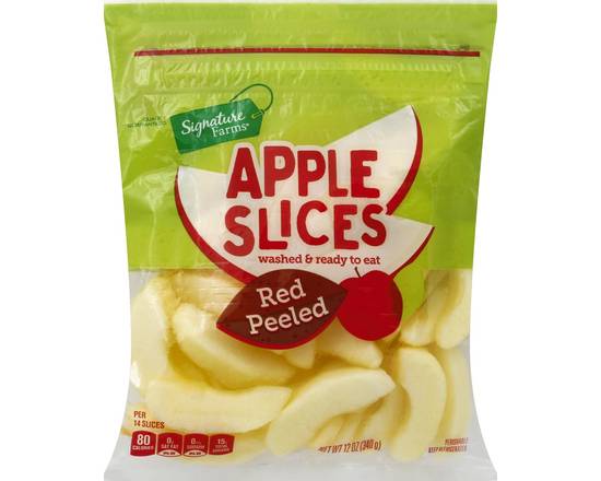 Order Signature Farms · Red Peeled Apple Slices (12 oz) food online from Albertsons Express store, Yuma on bringmethat.com