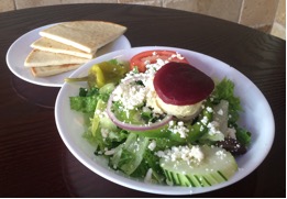 Order Mini Greek Salad food online from Little Greek Fresh Grill store, Louisville on bringmethat.com