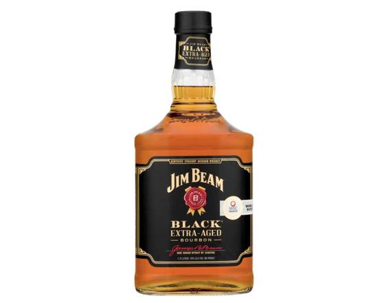 Order Jim Beam Black Extra Aged Bourbon, 1.75L whiskey (43.0% ABV) food online from Cold Spring Liquor store, Liberty Hill on bringmethat.com