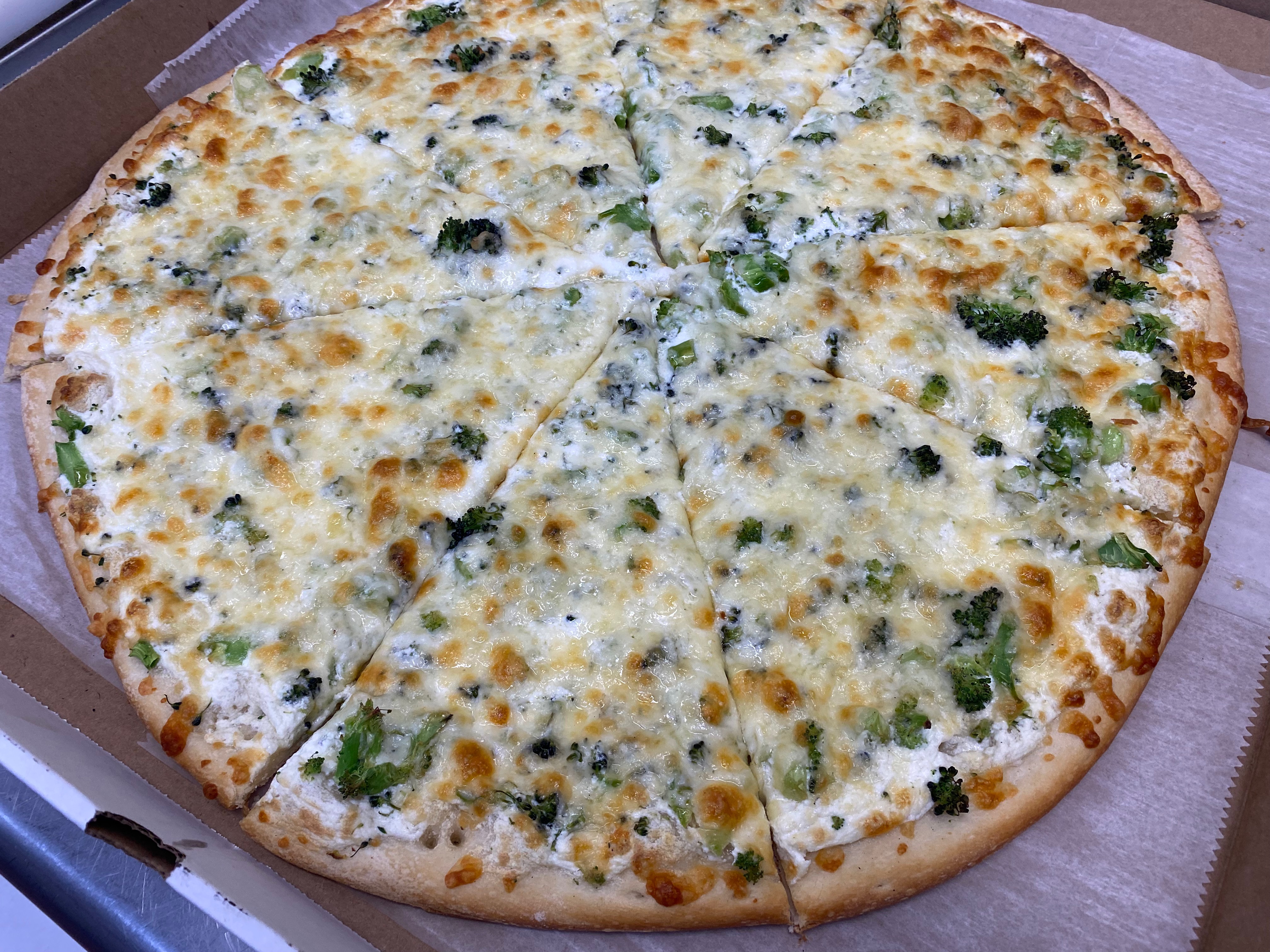 Order 18" White Ricotta Pie food online from Famous Pizza store, Paramus on bringmethat.com