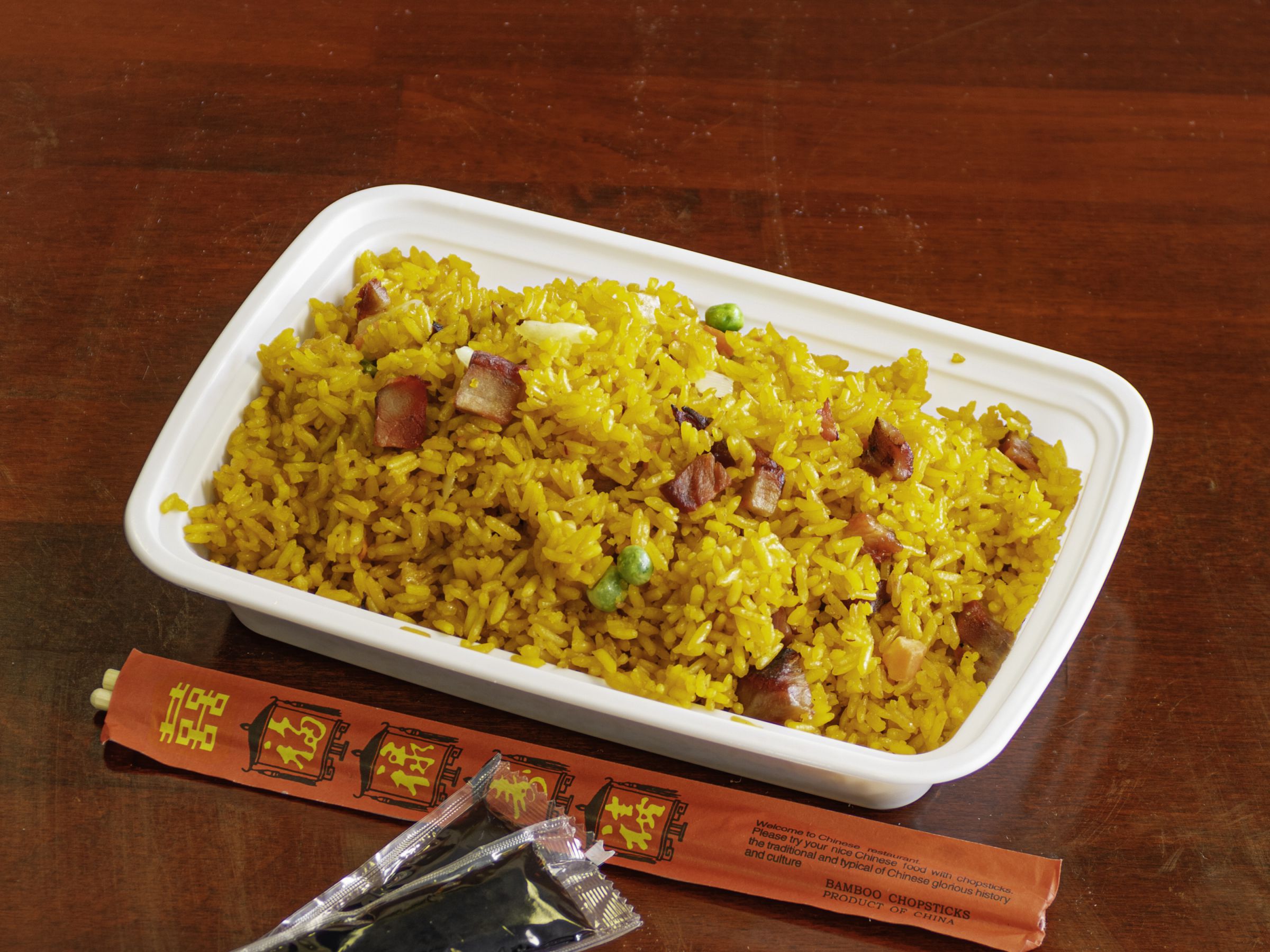 Order F6. Roast Pork Fried Rice Party Tray food online from China Garden Restaurant store, Liverpool on bringmethat.com