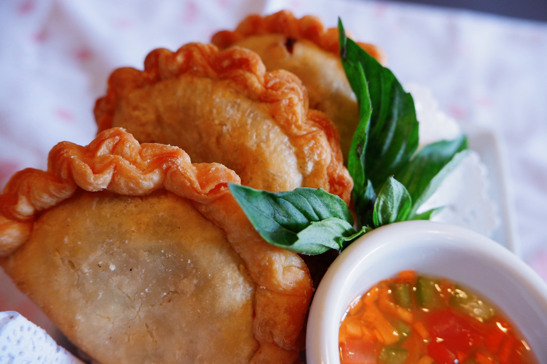 Order VEGETABLE CURRY PUFF food online from Thai Diva Cuisine store, Woodside on bringmethat.com