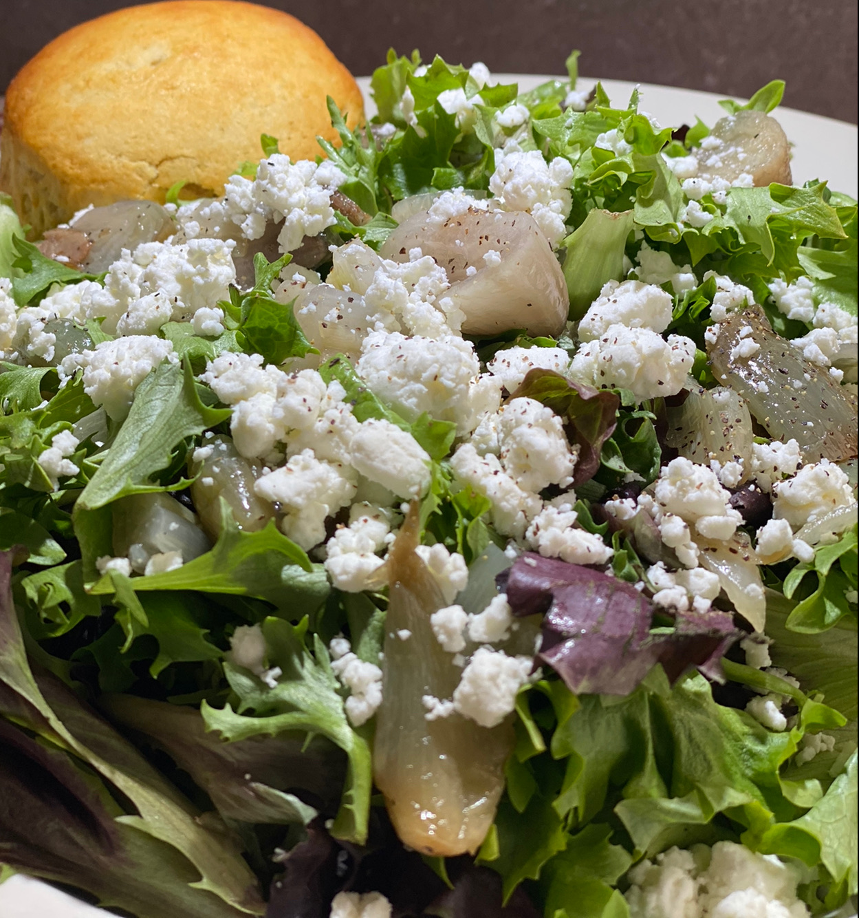 Order Mesclun Salad food online from Rolling Pin Cafe store, Westwood on bringmethat.com