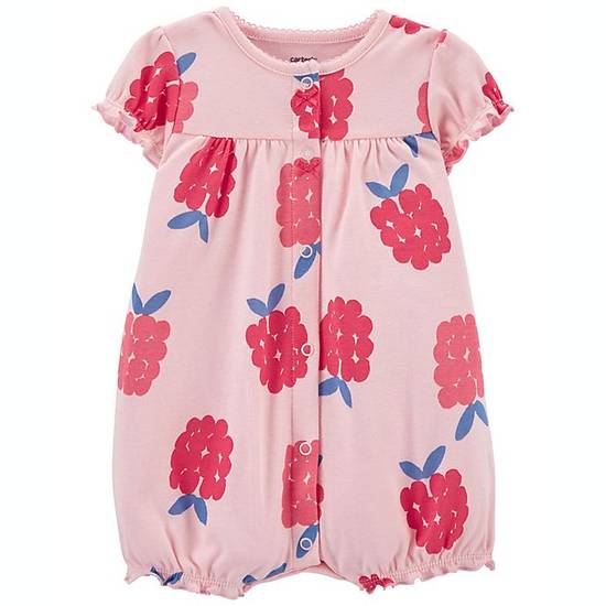 Order carter's® Size 24M Raspberry Snap-Up Romper in Pink food online from Bed Bath & Beyond store, Lancaster on bringmethat.com