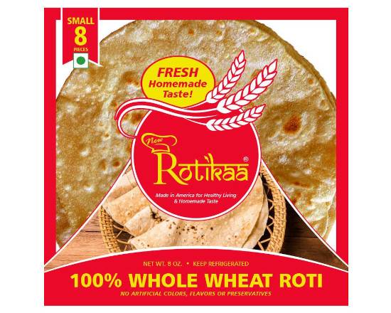 Order Small Whole Wheat Roti (RED BAG) (8 pcs) food online from New Rotikaa Foods store, Iselin on bringmethat.com