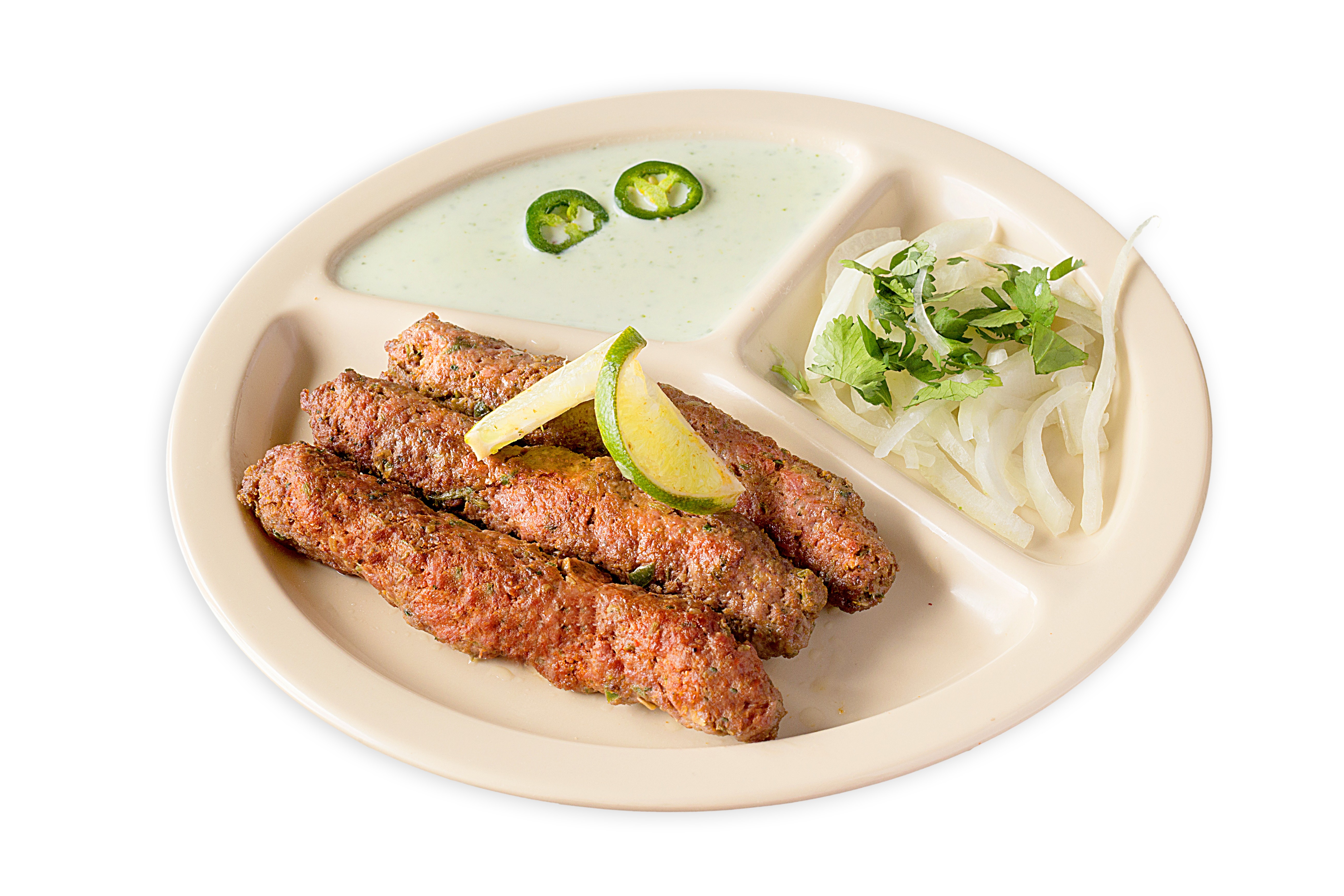Order Beef Seekh Kabob (3 Pieces) food online from Asma's Cuisine Indian Restaurant store, Duluth on bringmethat.com