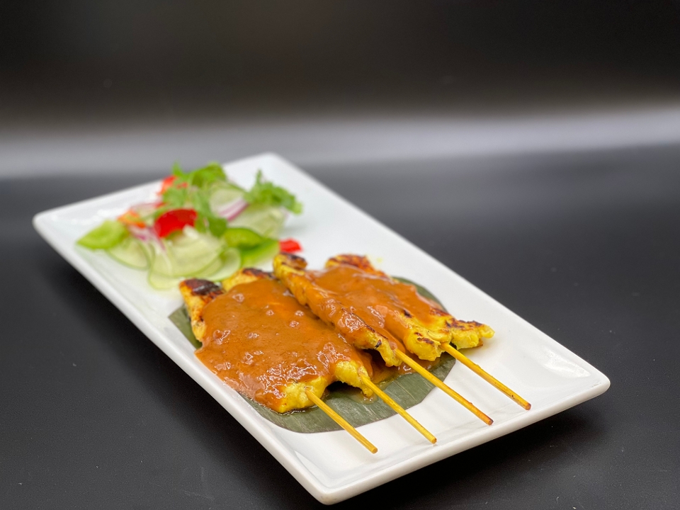 Order CHICKEN SATAY food online from Thai By Trio store, Los Angeles on bringmethat.com