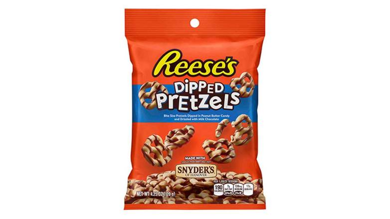Order Hershey's Reese's Dipped Pretzels In Peanut Butter Candy And Drizzled With Milk Chocolate Packet 4.25 oz food online from Valero Food Mart store, Murrayville on bringmethat.com
