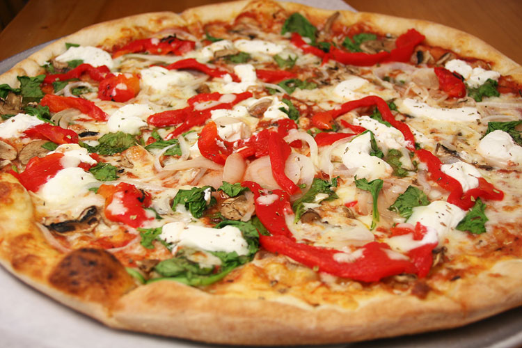 Order Veggie Pizza food online from Angelina's Pizzeria store, Somerville on bringmethat.com