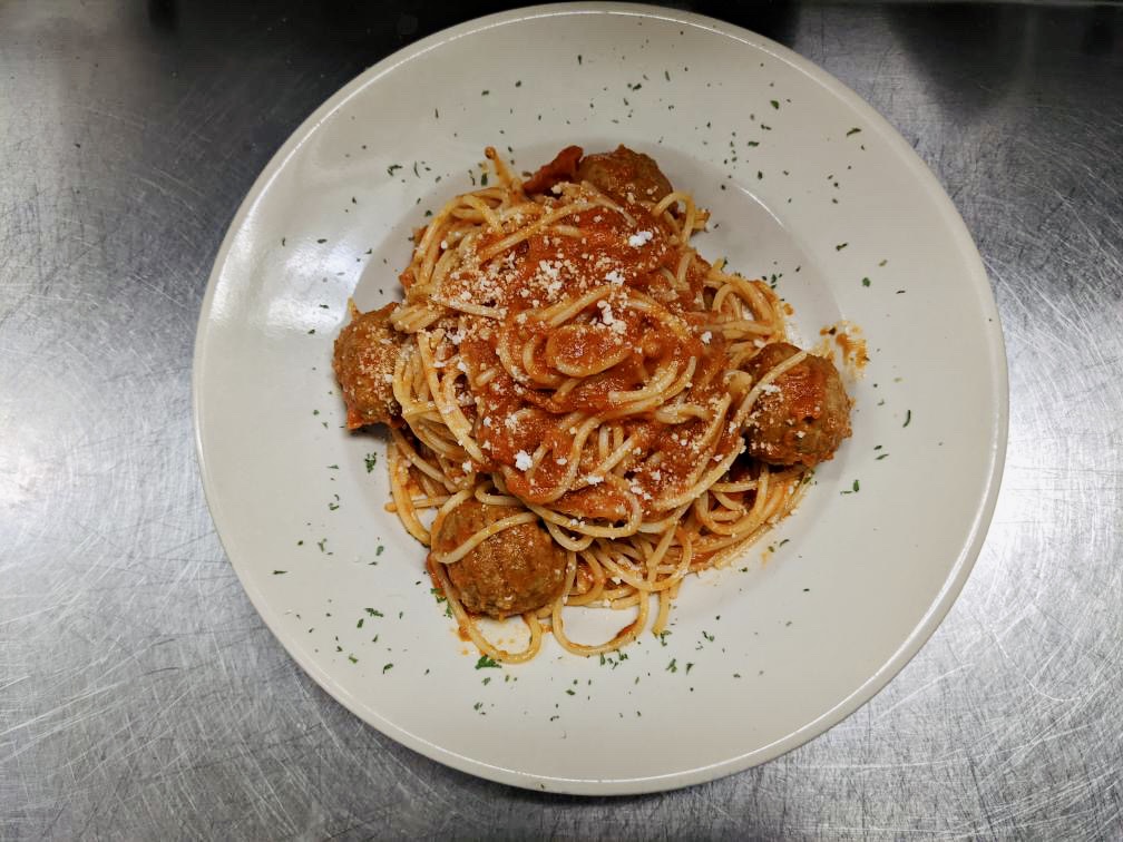 Order Spaghetti with Meatballs  food online from Damiano's Italian Restaurant store, Cedar Park on bringmethat.com