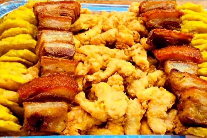Order Chicharon de Cerdo, Pollo Sin hueso y Tostones food online from Peralta Brentwood Deli Grocery store, Brentwood on bringmethat.com