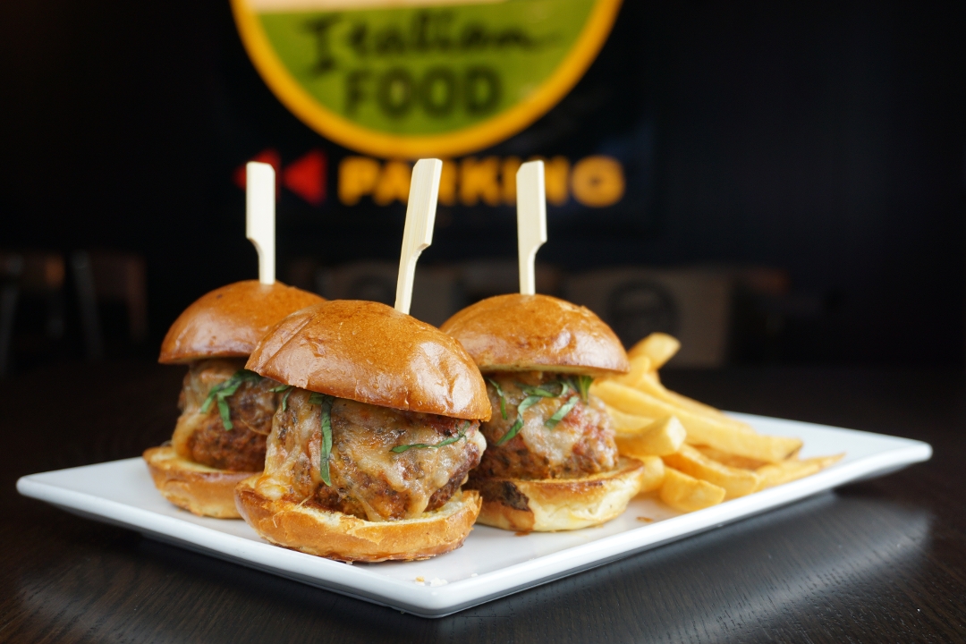 Order Meatball Sliders food online from Danny's Pizza & Burger Bar store, Chicago on bringmethat.com