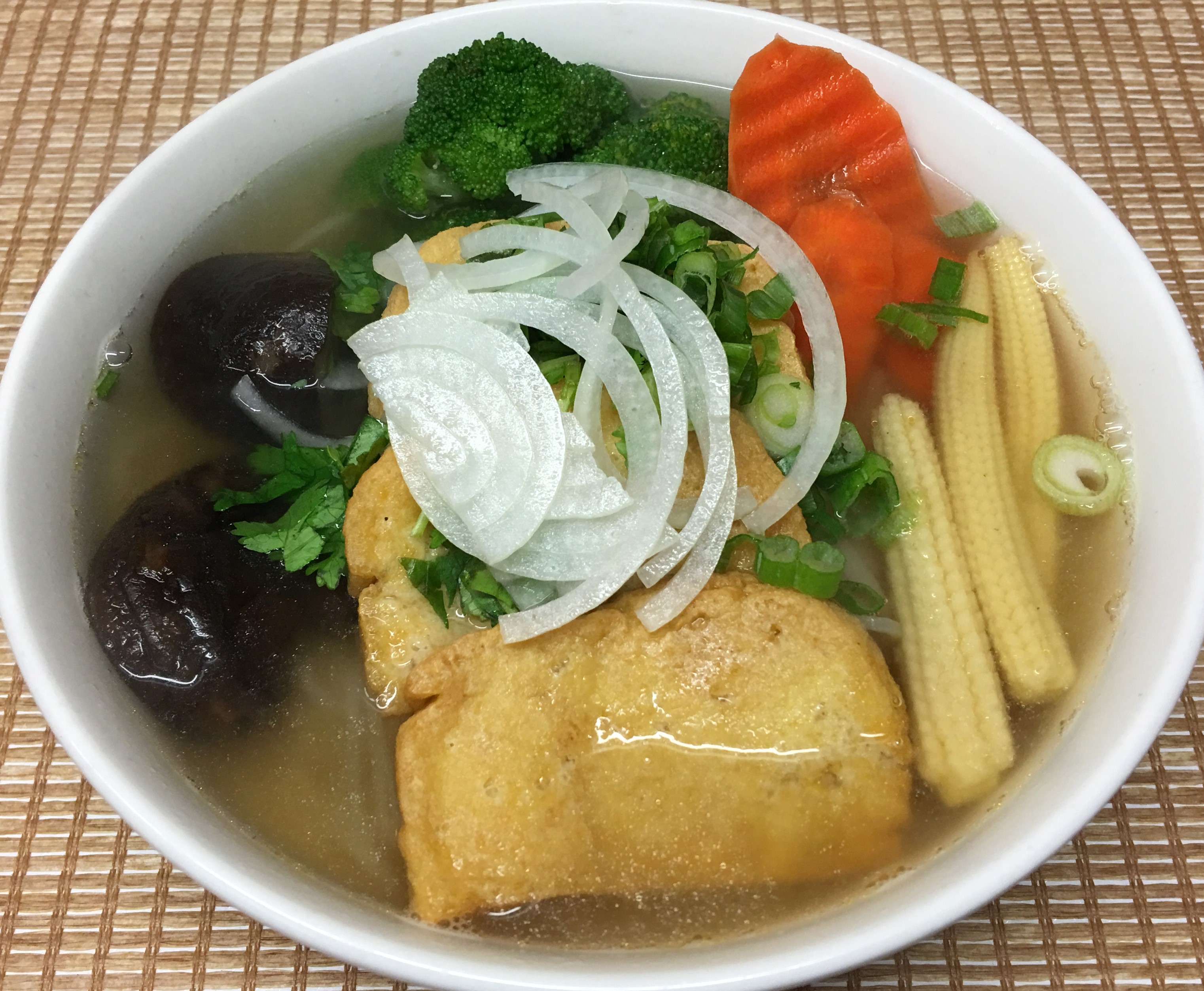 Order V01. Pho with Deep Fried Tofu and Veggies food online from Pho Daily store, Long Beach on bringmethat.com