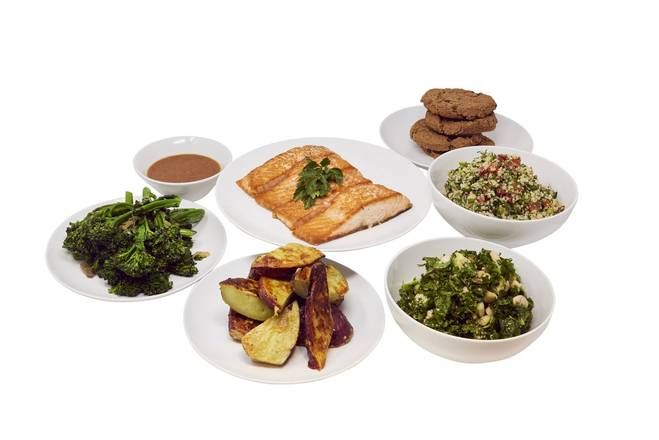 Order Roasted Salmon Family Meal food online from Erewhon Market store, Santa Monica on bringmethat.com