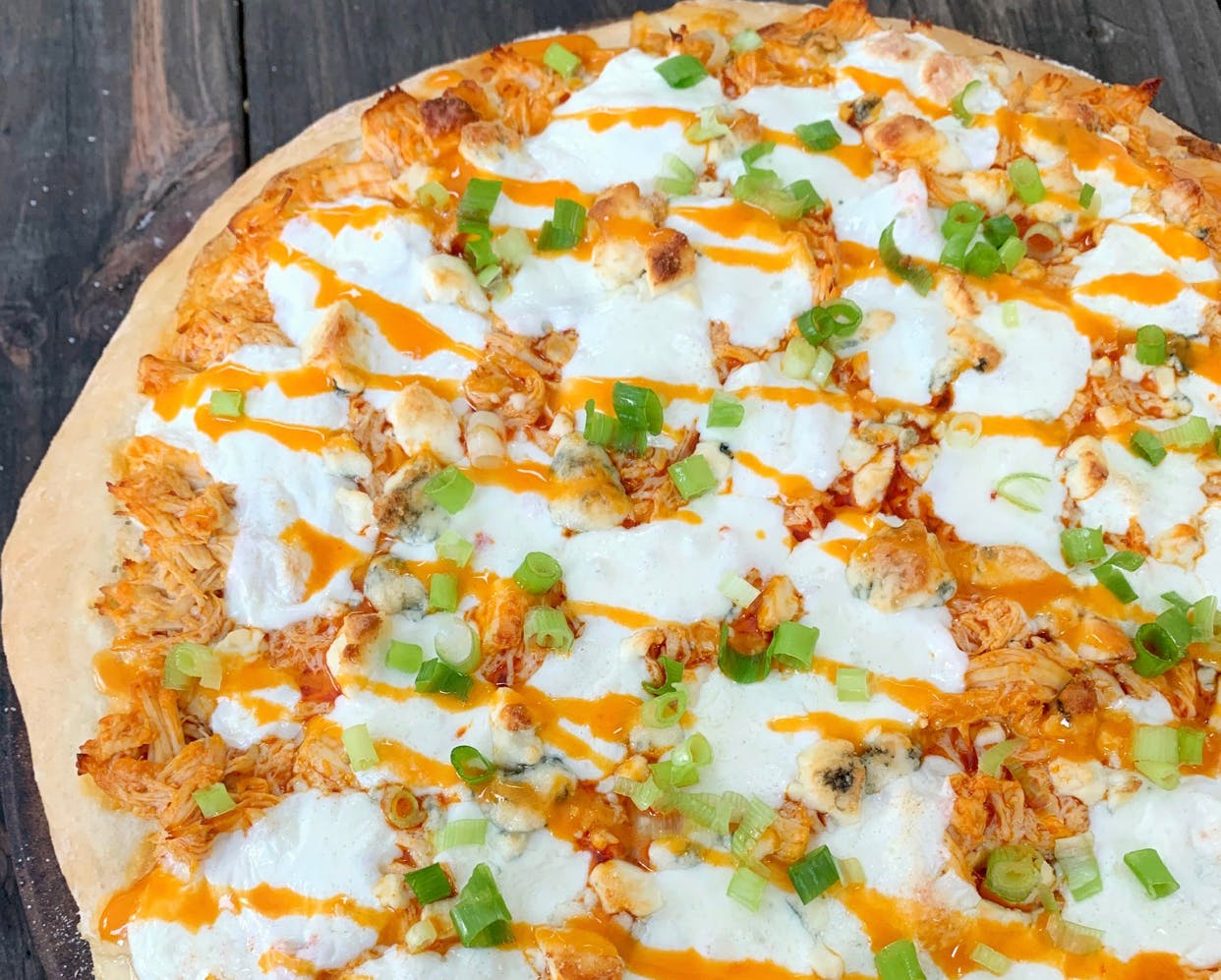 Order Buffalo Chicken Bacon Ranch Pizza - Large 16" (8 Slices) food online from Bella store, Windber on bringmethat.com