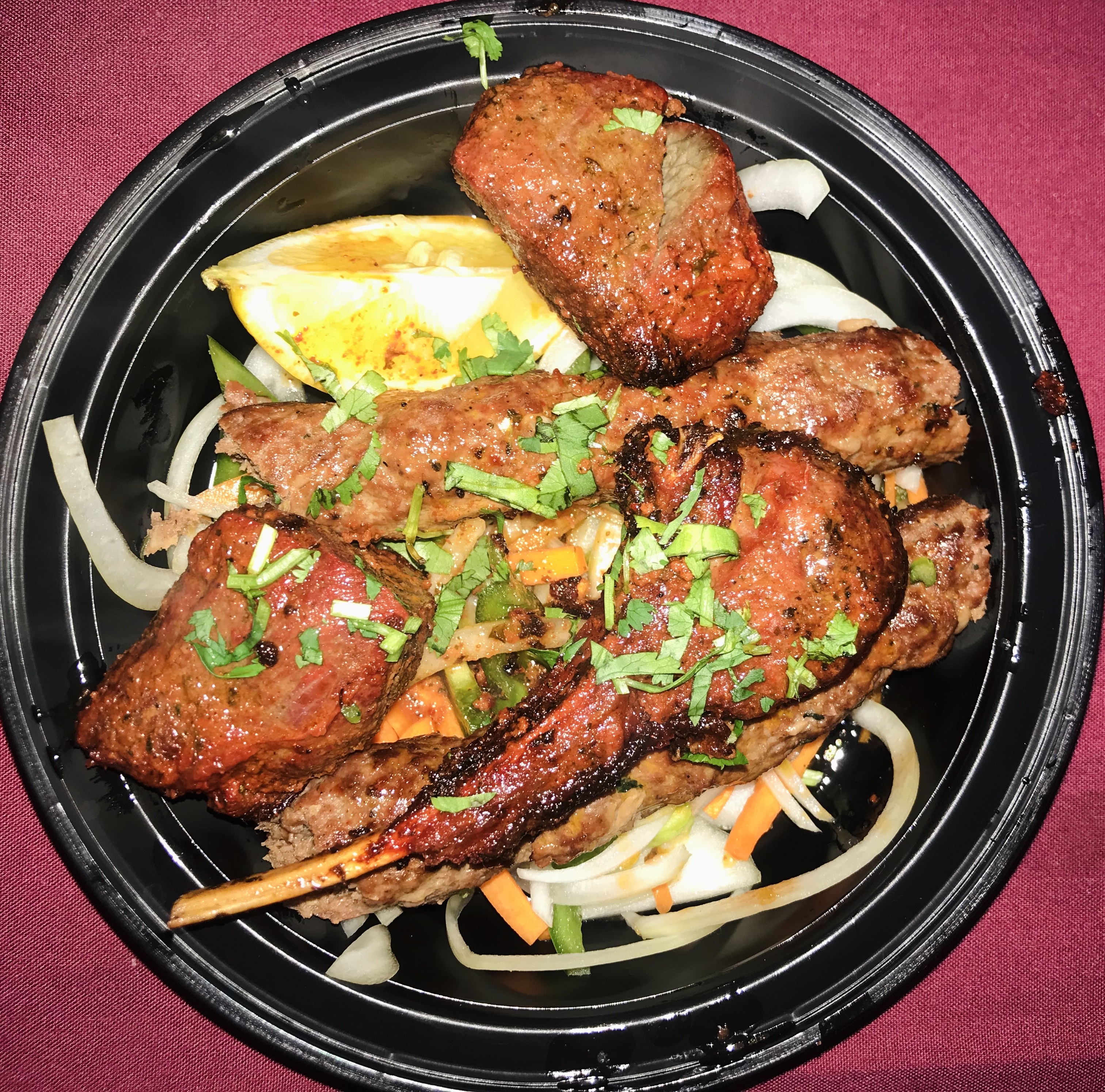 Order Trio Lamb Kababs food online from Darbar Restaurant store, Baltimore on bringmethat.com