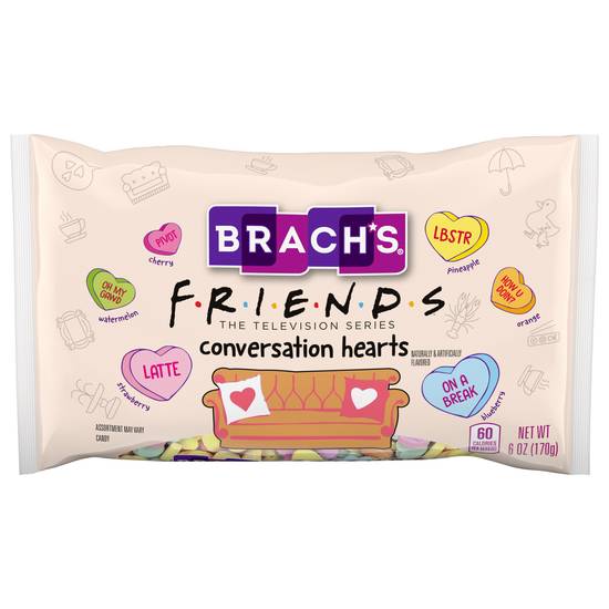 Order Brach's FRIENDS Valentine's Day Conversation Hearts Candy, 6 oz Bag food online from CVS store, WALKERTOWN on bringmethat.com