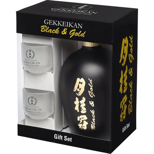 Order Gekkeikan Black & Gold Sake with Gift (750 ML) 100288 food online from Bevmo! store, San Rafael on bringmethat.com