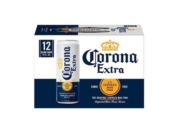 Order Corona Extra Lager Mexican Beer - 12x 12oz Cans food online from S H Liquor Market store, Los Angeles on bringmethat.com