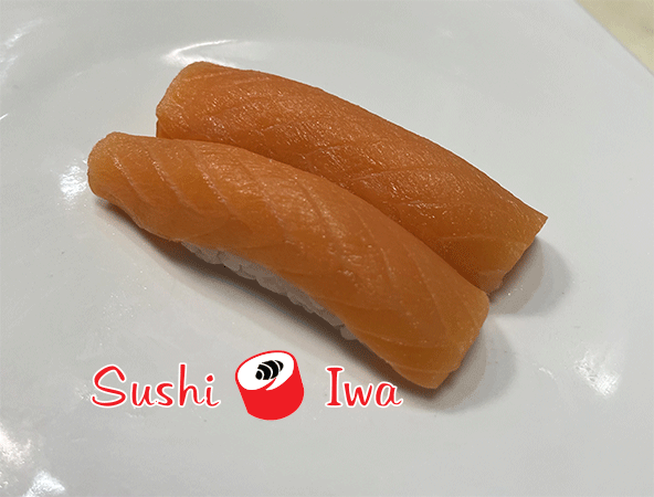 Order SMOKED SALMON NIGIRI food online from Sushi Iwa store, Apex on bringmethat.com