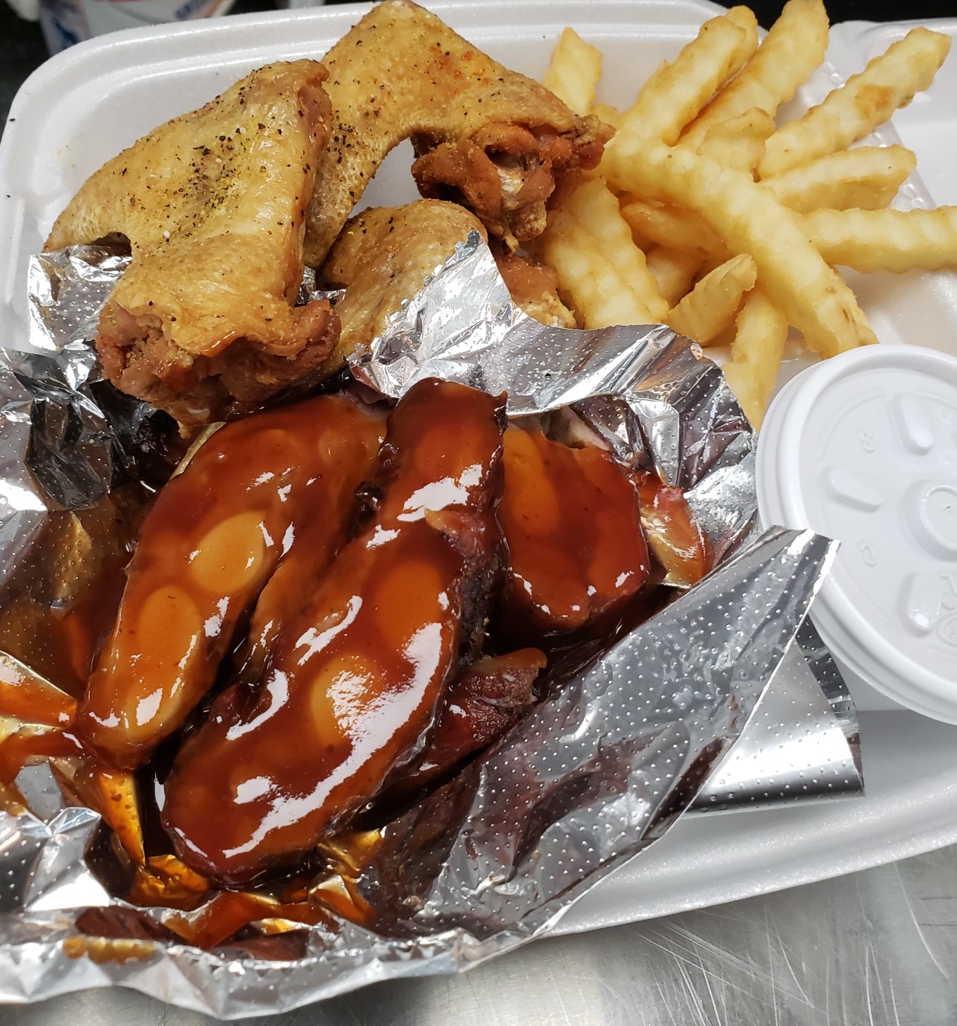 Order Rib Tip/Wing Combo Dinner food online from Boonie Mac Shack store, Zion on bringmethat.com
