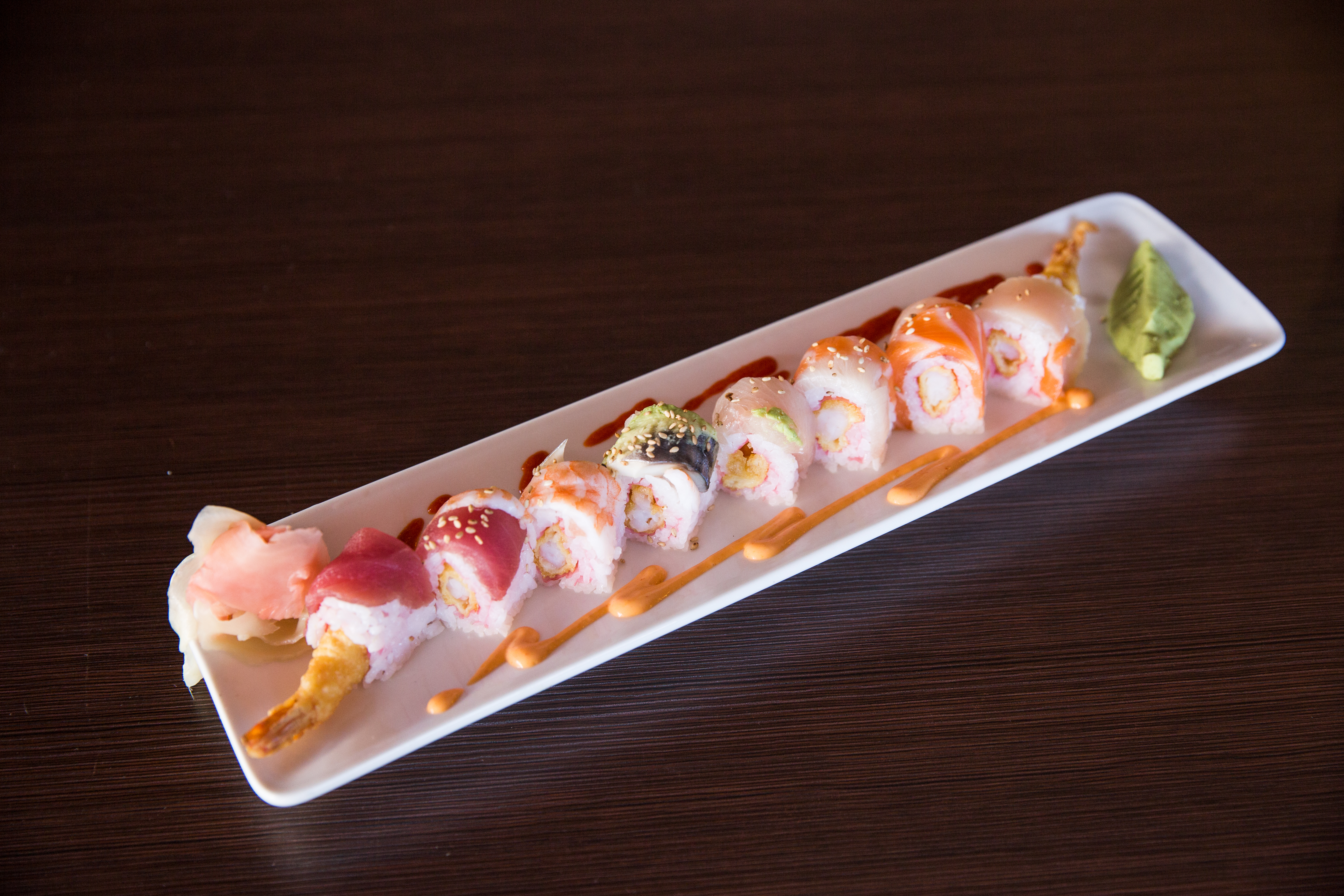 Order 86. Rainbow Roll food online from Yama sushi restaurant store, Belmont on bringmethat.com