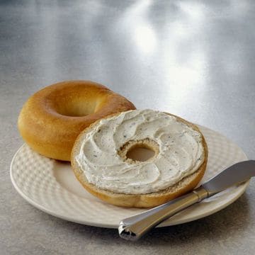 Order 1. Cream Cheese Bagel food online from Evertz's Cafe Restaurant store, Glendale on bringmethat.com