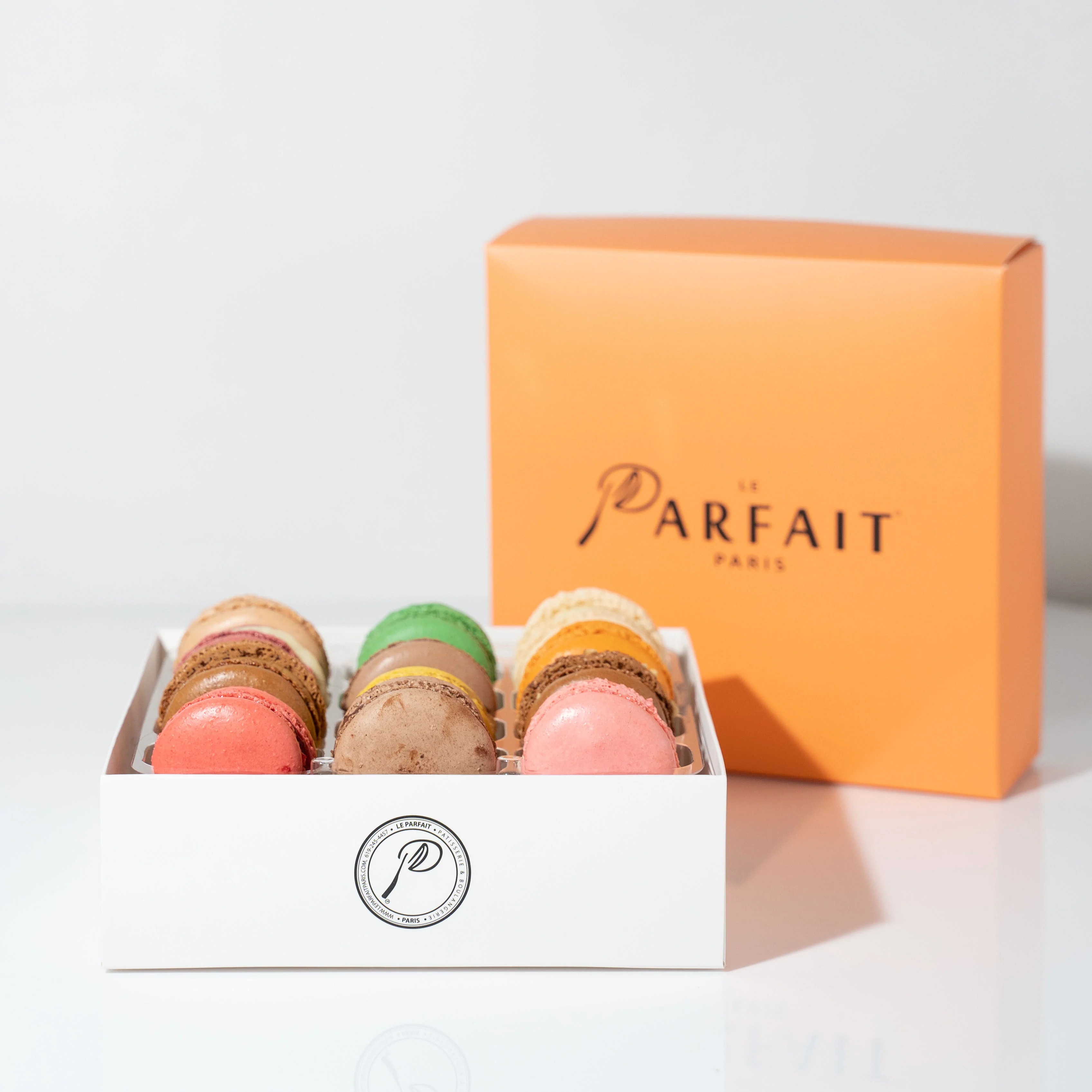 Order Box of 12 Macarons food online from Parfait Paris store, Anaheim on bringmethat.com