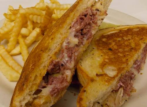 Order NY Ruben with Fries Sandwich food online from Pizza Pi store, Delmar on bringmethat.com