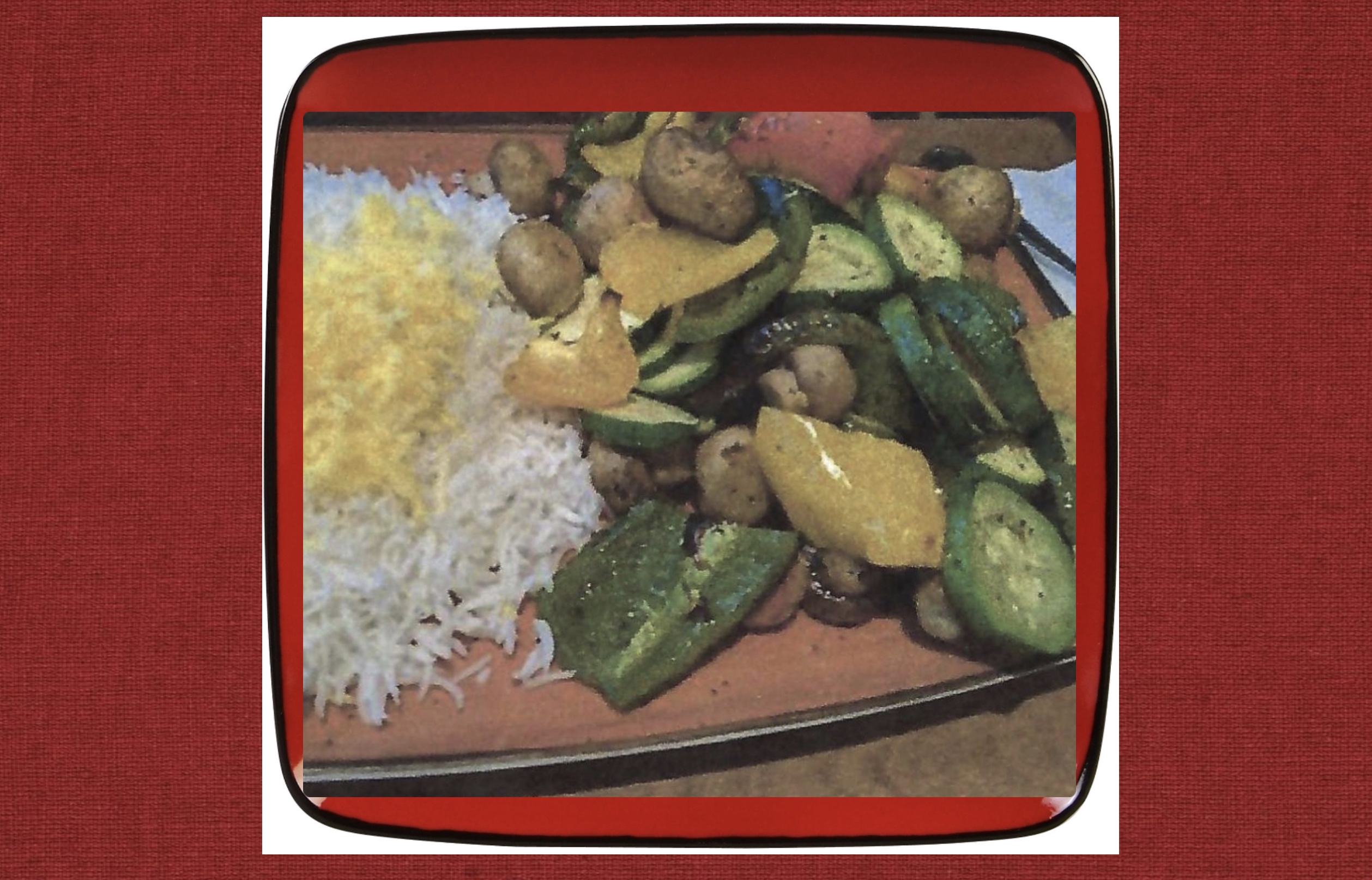 Order 32a. Grilled Vegetable with Rice food online from Molana Restaurants store, Watertown on bringmethat.com