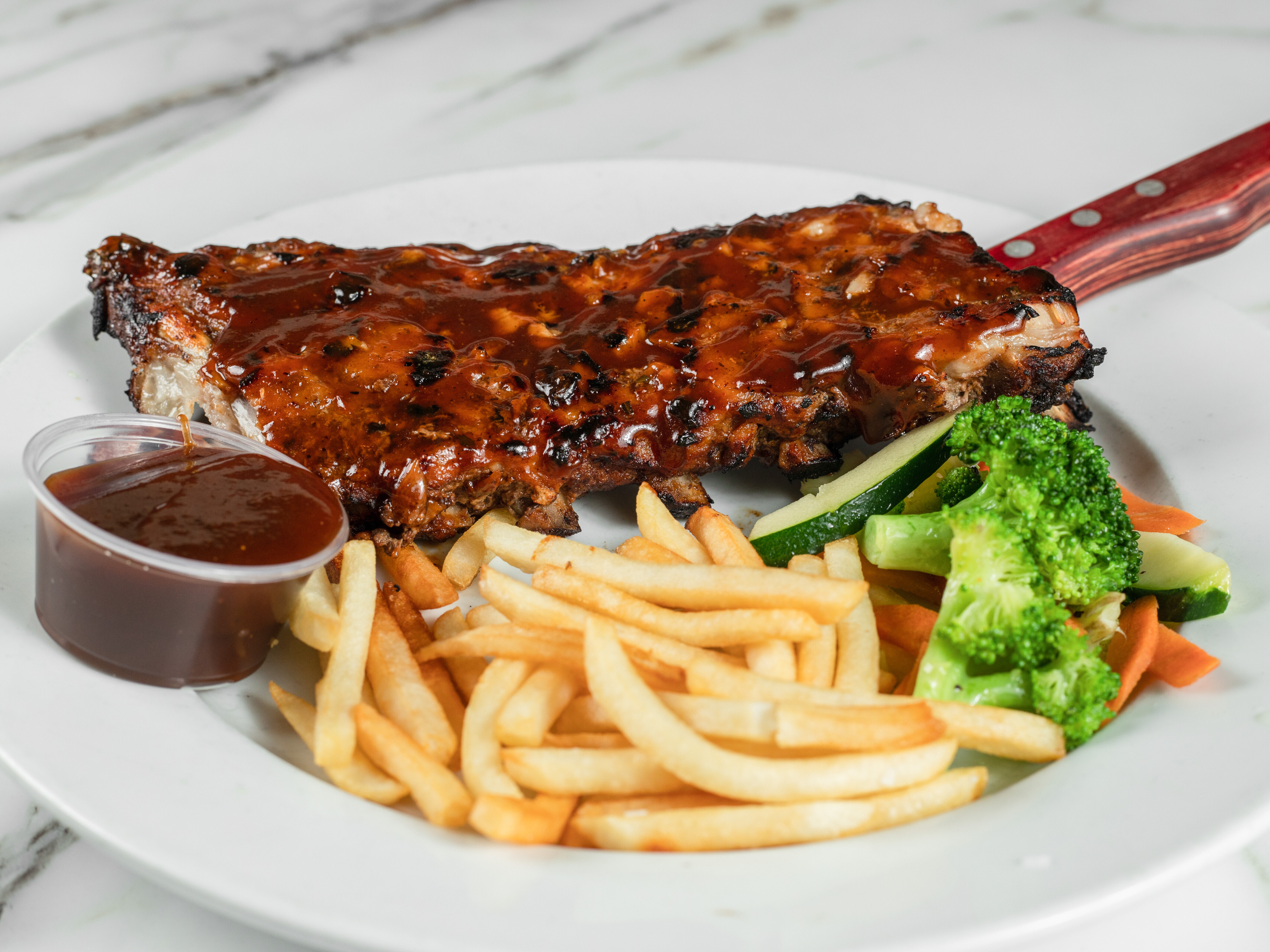 Order BBQ Baby Back Ribs 1/2 Rack food online from Southampton Publick House store, Southampton on bringmethat.com