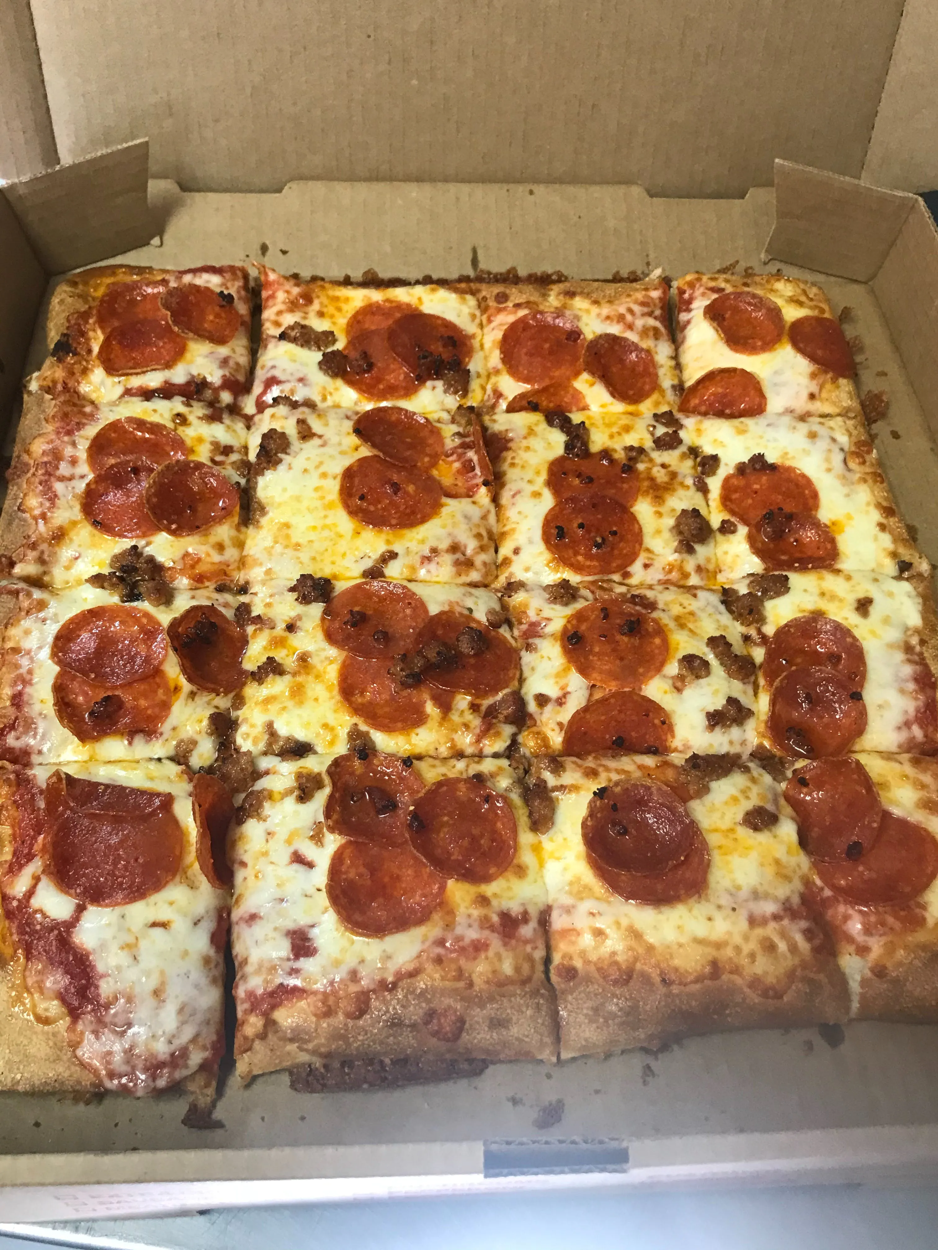 Order 12 Cut Sicilian Pizza & 2 LT Soda food online from Dino's store, Albany on bringmethat.com