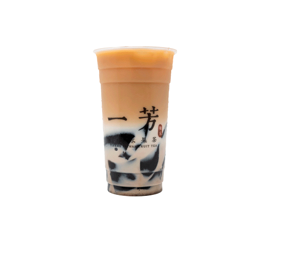 Order Grass Jelly Black Tea Latte / 仙草凍奶茶 food online from Yifang Taiwan Fruit Tea store, San Francisco on bringmethat.com