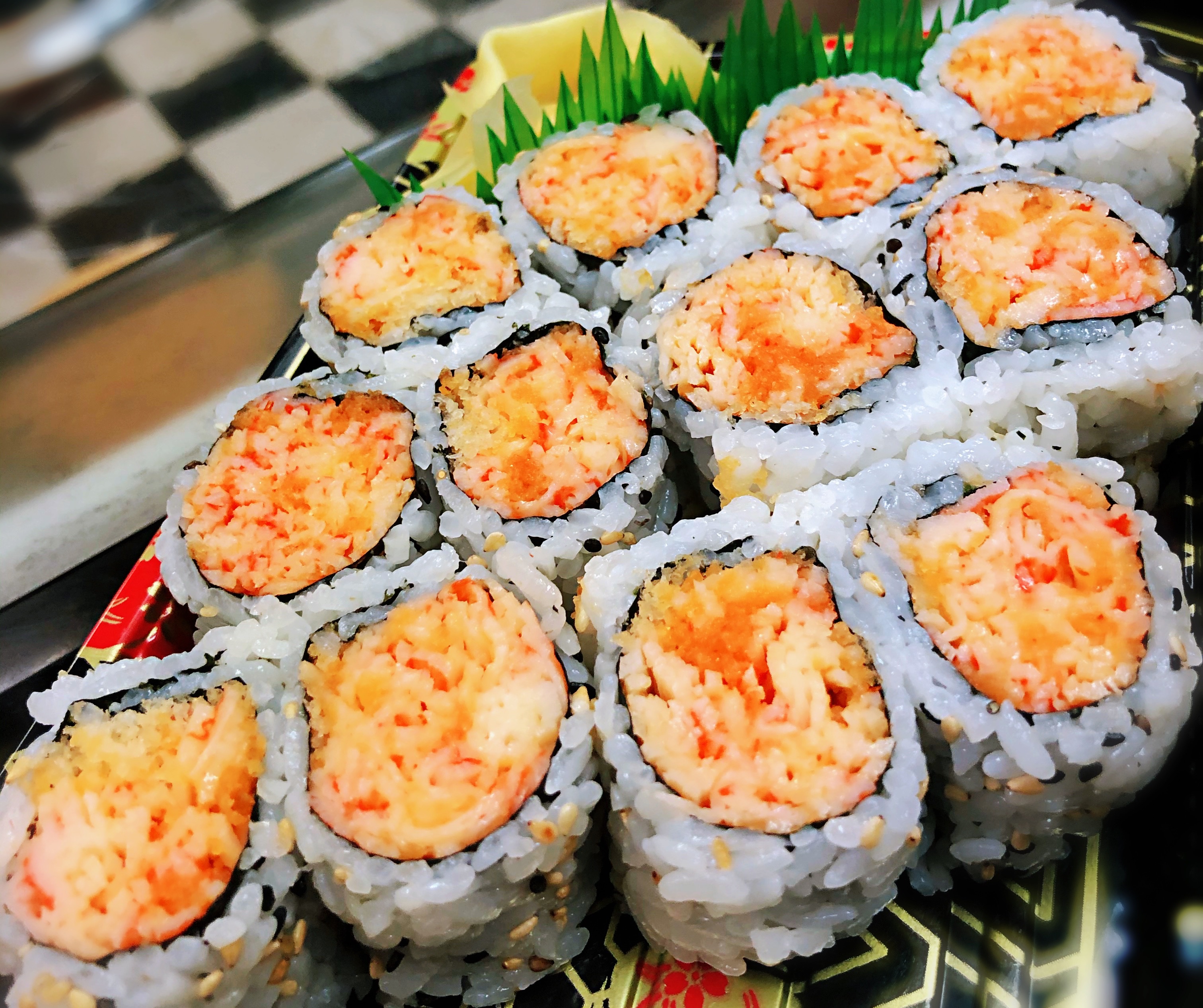 Order JR 28. Spicy crab Roll 呂  food online from Asian Express store, Highland Park on bringmethat.com