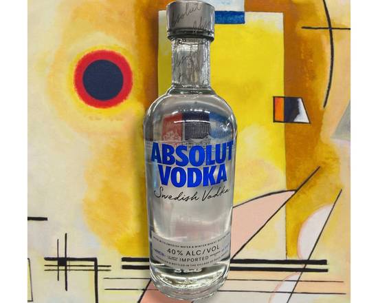 Order Absolut, 375mL vodka (40.0% ABV) food online from South Liquor store, Long Beach on bringmethat.com