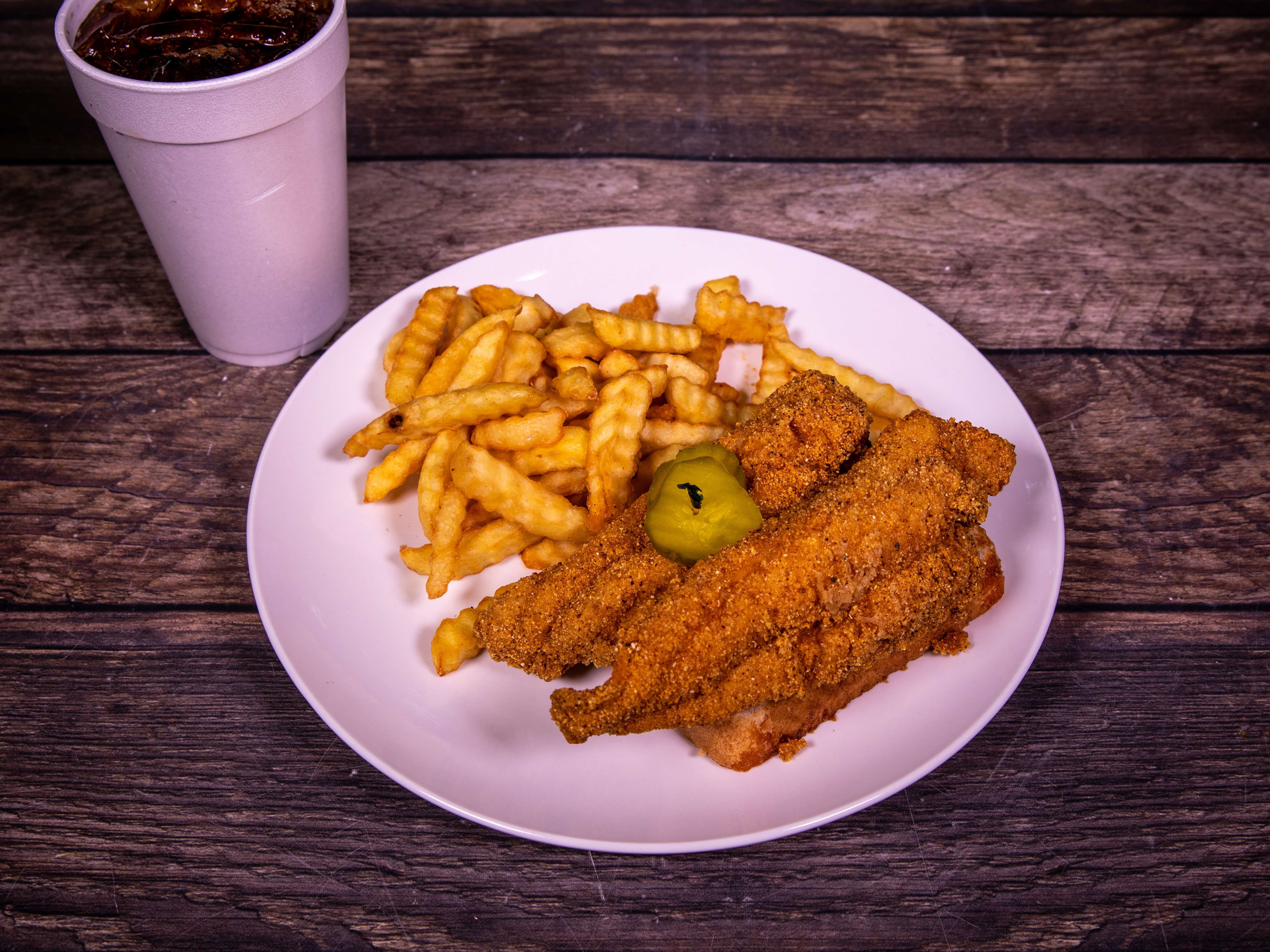 Order Catfish Combo food online from Helen Hot Chicken store, Lewisville on bringmethat.com
