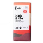 Order Raaka - Maple & Nibs 75% Dark Chocolate Bar food online from Fferins Of Brooklyn store, Brooklyn on bringmethat.com