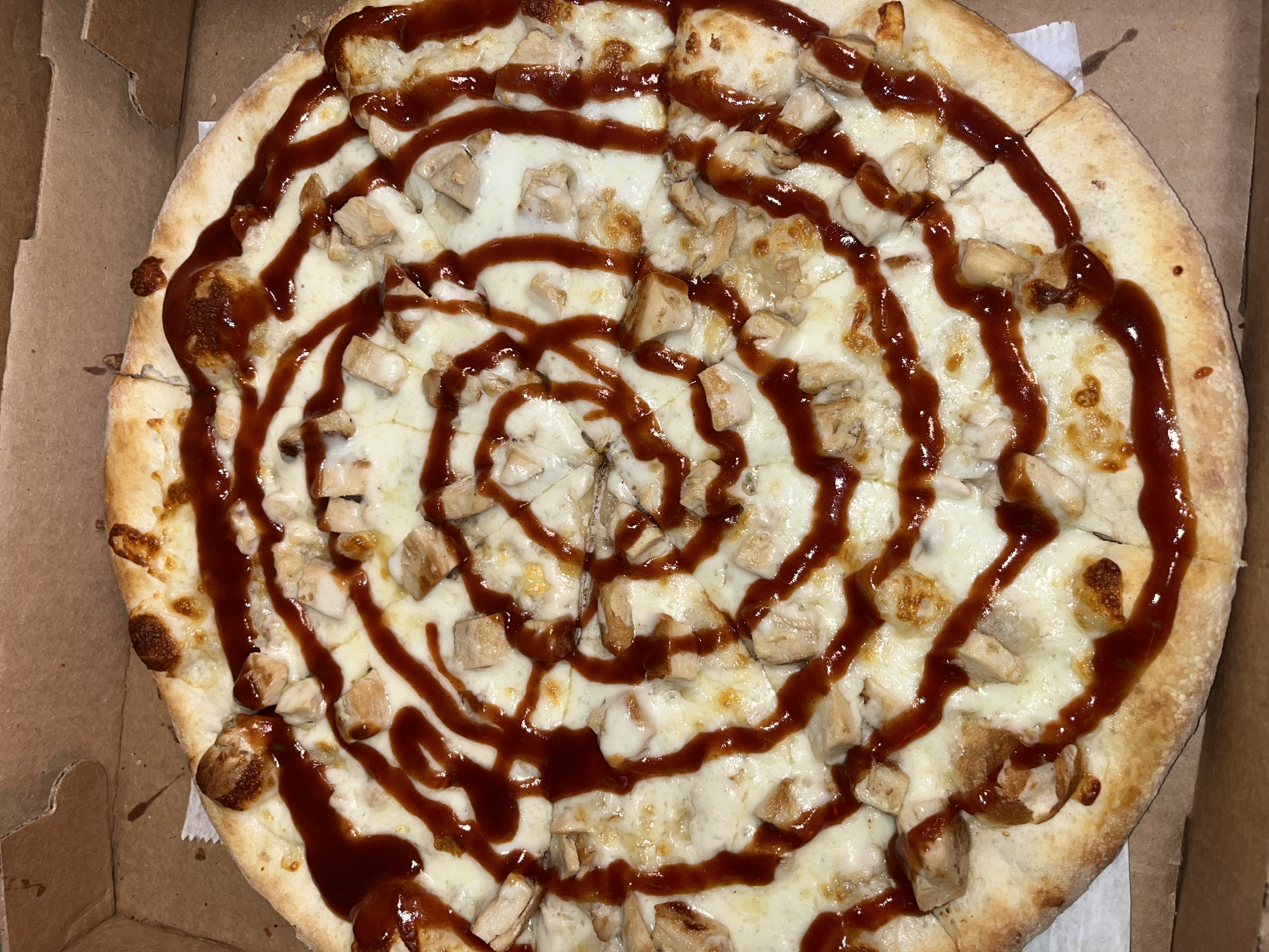 Order BBQ Grilled Chicken Pizza food online from Jimmy's Grill store, New Brunswick on bringmethat.com