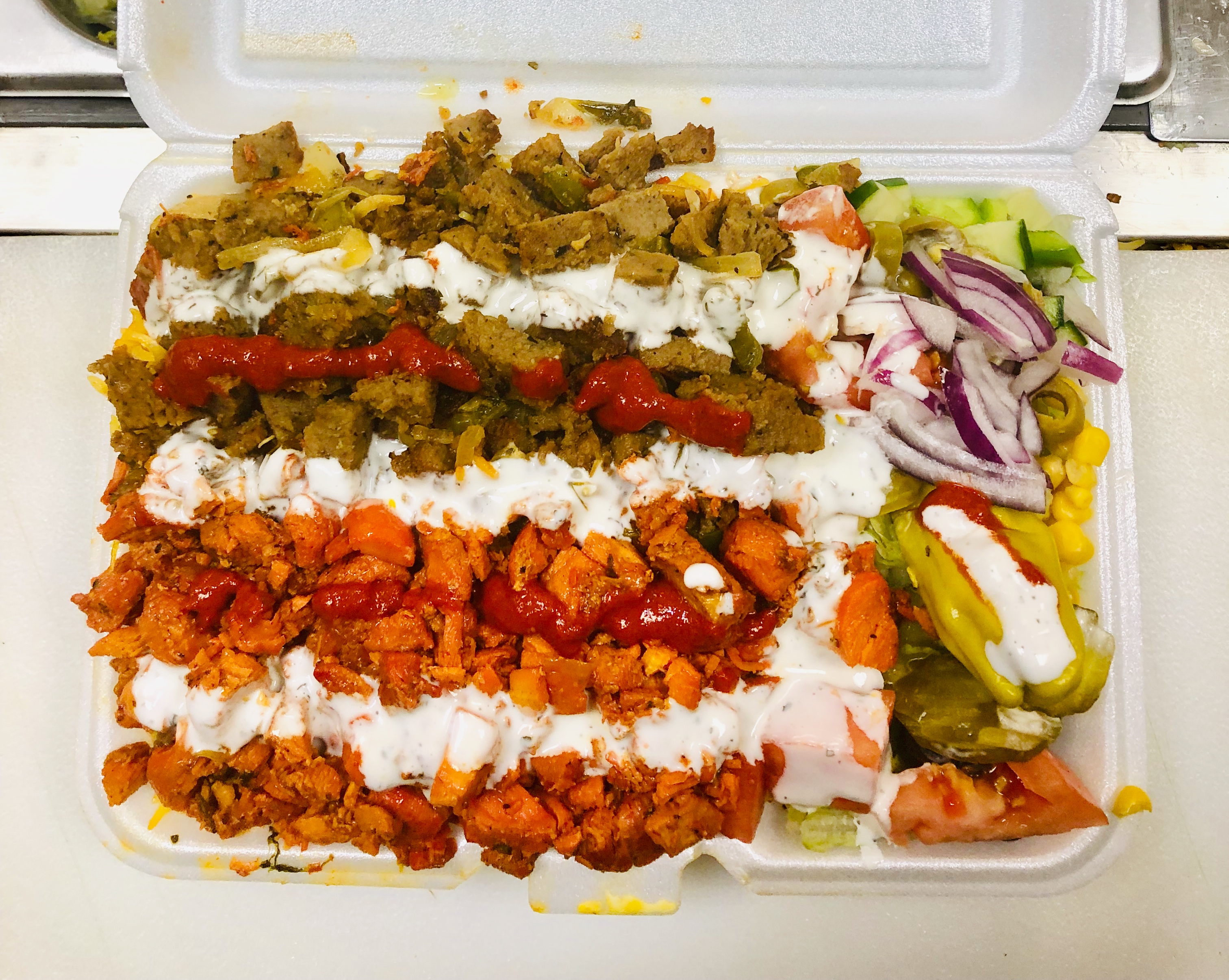 Order Mix Platter Chicken and Lamb food online from Gyro King 2 store, Paterson on bringmethat.com