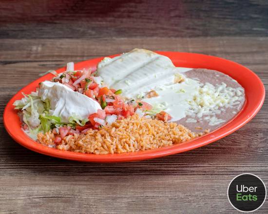 Order Chimichanga  food online from Cowboys Mexican Grill store, Asheville on bringmethat.com