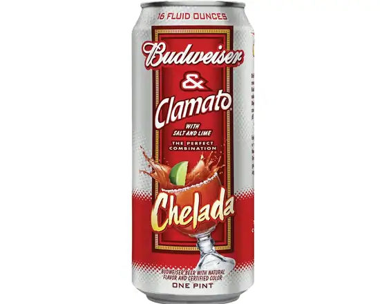 Order Budweiser Chelada 5 % abv 25oz Single Can food online from Sousa Wines & Liquors store, Mountain View on bringmethat.com