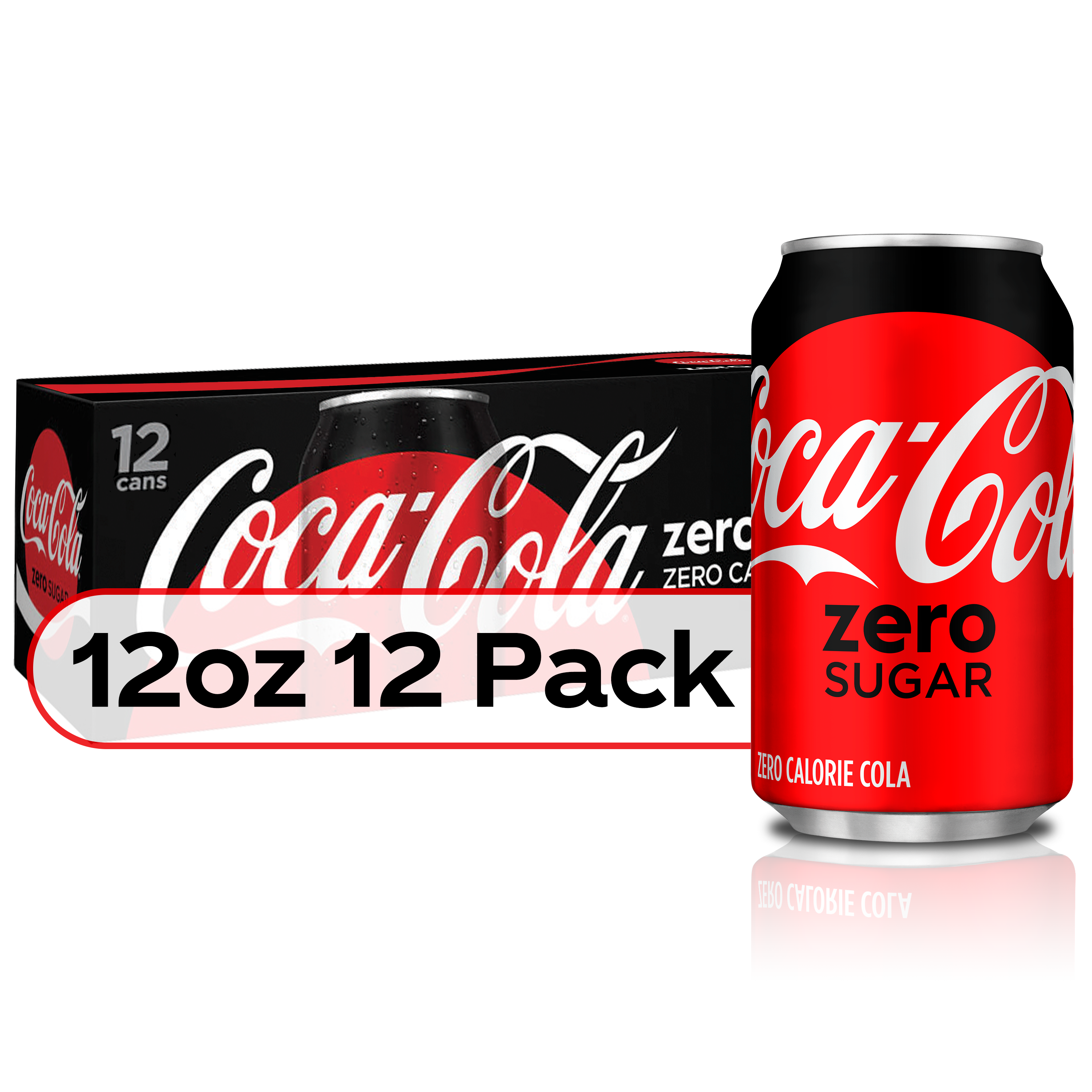 Order Coke Zero Sugar Diet Soda Soft Drink, 12 fl oz - 12 Pack food online from Rite Aid store, MILLER PLACE on bringmethat.com