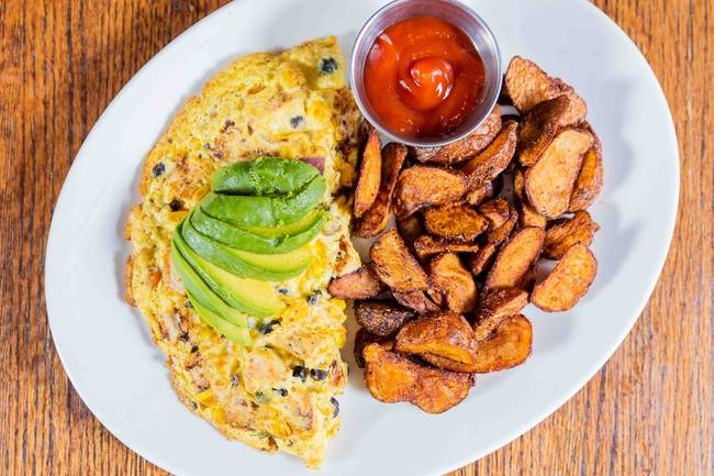 Order Sauteed Chicken & Avocado Omelet food online from The Metropolitan store, North Wales on bringmethat.com