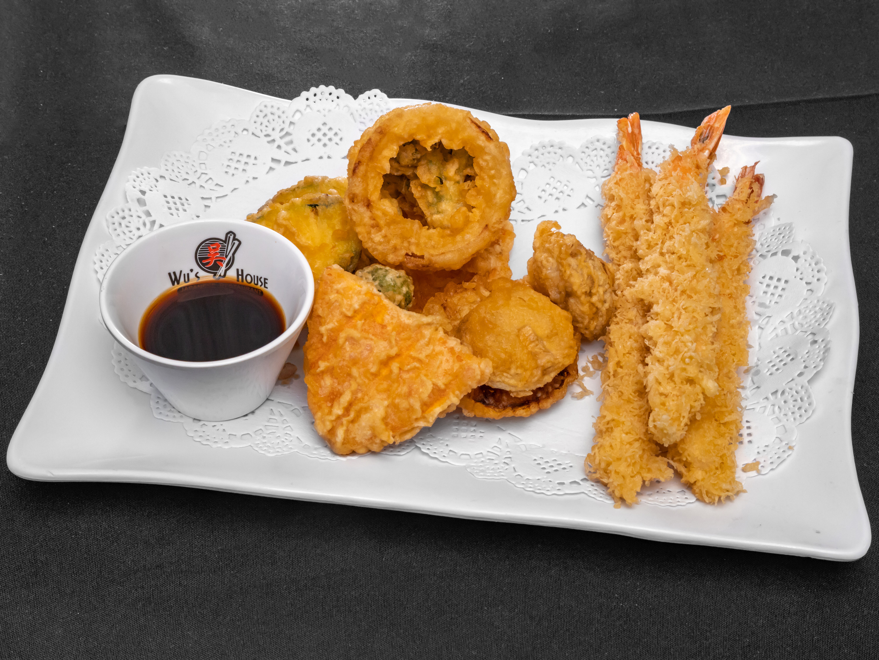 Order Shrimp, Vegetable Tempura food online from Wu House store, Mokena on bringmethat.com
