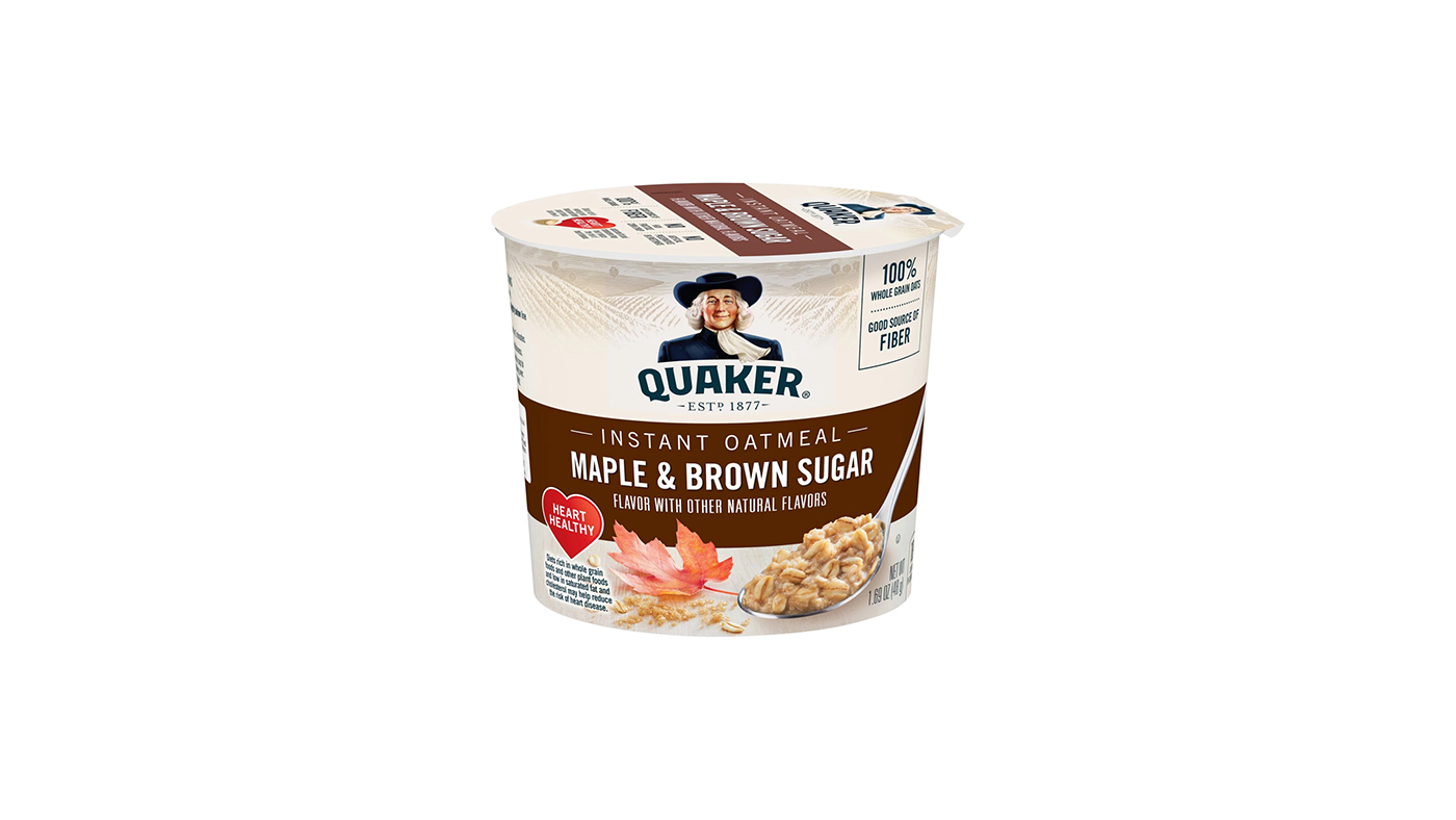 Order Quaker Maple & Brown Sugar Instant Oatmeal 1.69oz food online from Chevron Extramile store, Garden Grove on bringmethat.com