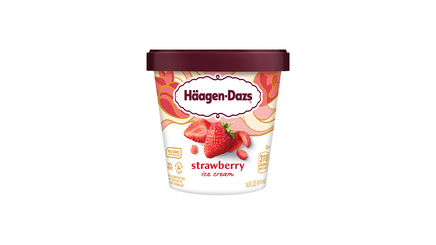 Order Haagen-Dazs Strawberry Pint food online from Chevron Extramile store, Fountain Valley on bringmethat.com