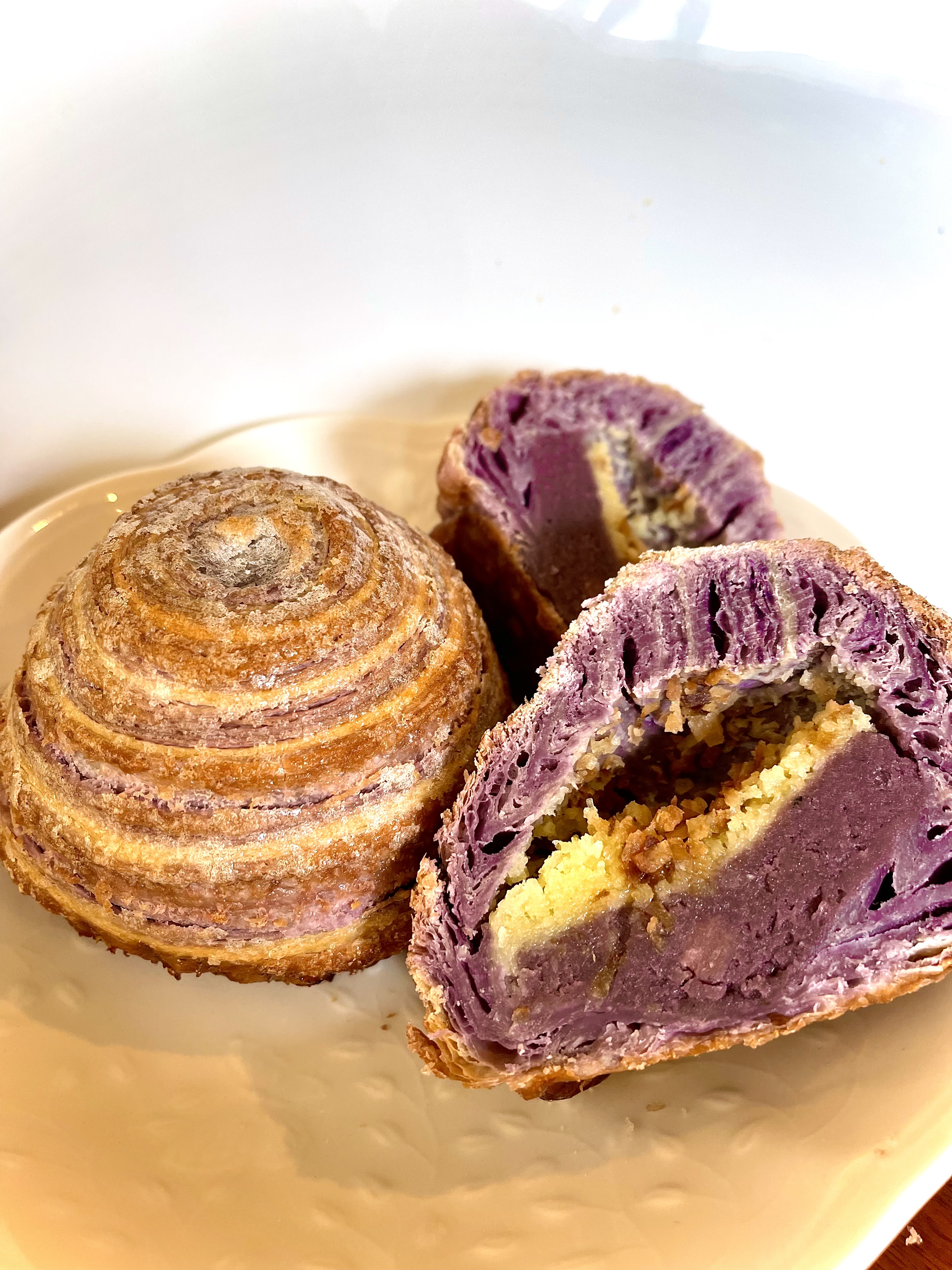 Order Ube coconut thousand layer pastry food online from An Xuyen Bakery store, Portland on bringmethat.com