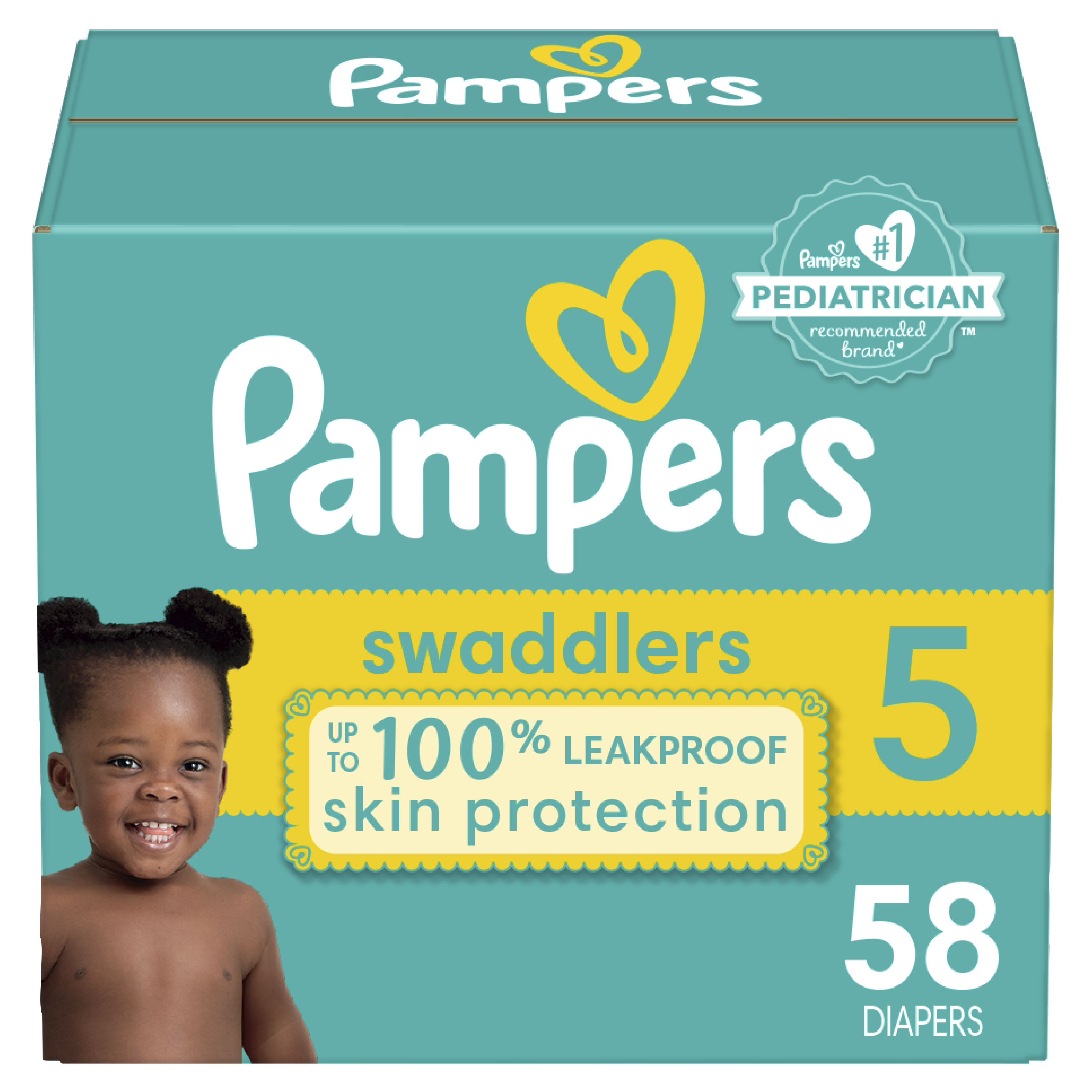 Order Pampers Swaddlers Diapers - Size 5, 58 ct food online from Rite Aid store, Cathedral City on bringmethat.com
