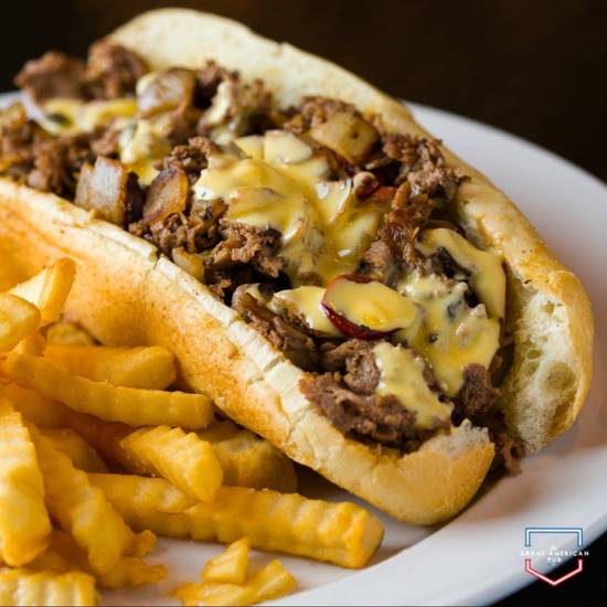 Order Philly Cheese Steak food online from The Great American Pub store, Las Vegas on bringmethat.com